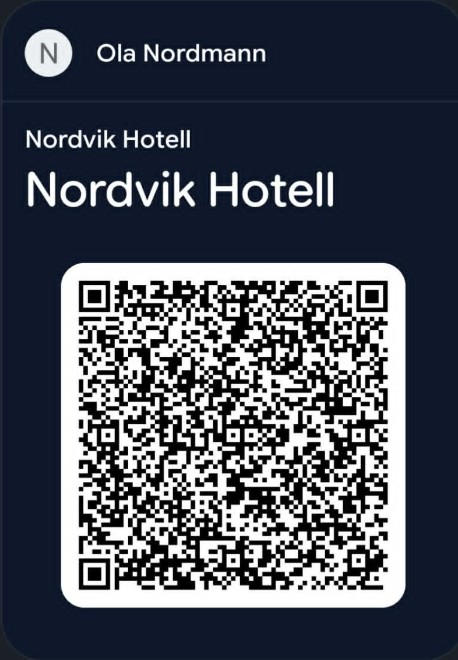 Google Wallet — DigTic AccessCard, Nordvik Hotell (Ola Nordmann)